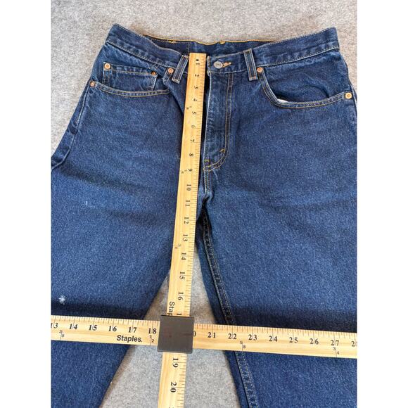 Levis 505 Jeans Mens 32x34 Blue Denim Regular Fit Straight Leg Streetwear Y2K - Picture 4 of 10